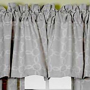 Set of 4 Westport Geo Rod Pocket/Back Tab Window Valance